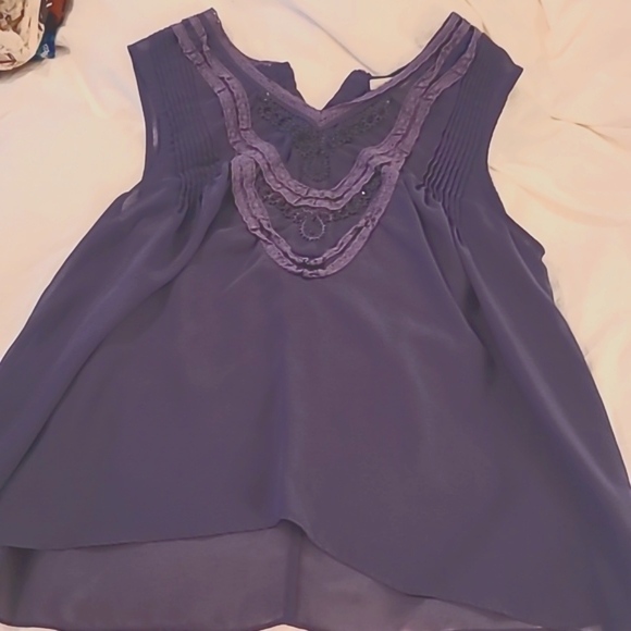 Sleeveless blouse, amazing details, size 4 - Picture 1 of 7